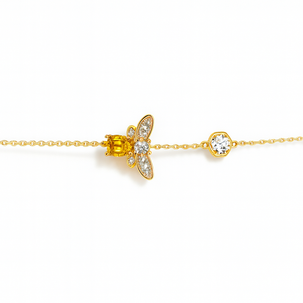 18K GOLD HONEY BEE BRACELET