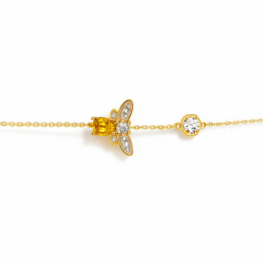 18K GOLD HONEY BEE BRACELET