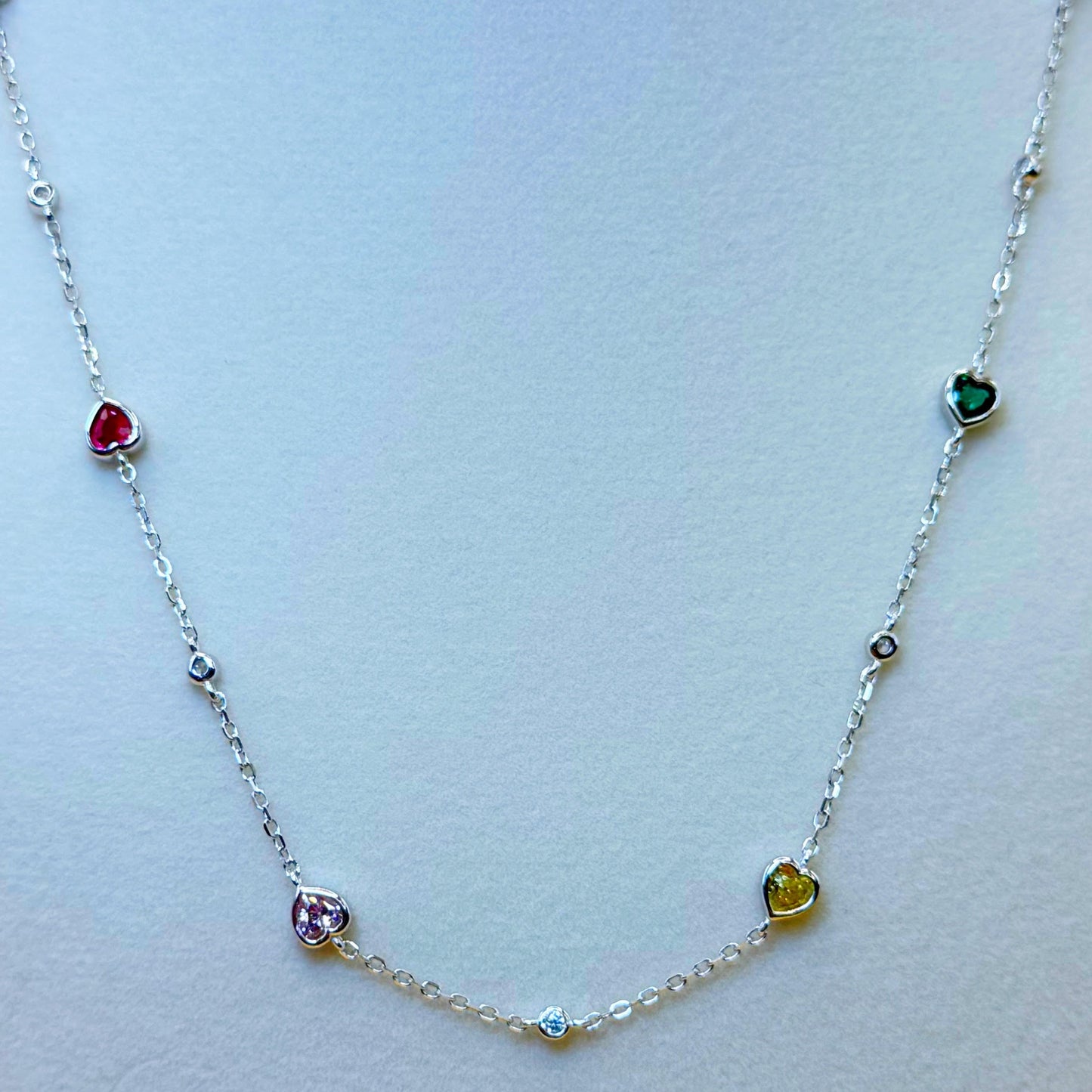 GEMSTONE HEARTS NECKLACE